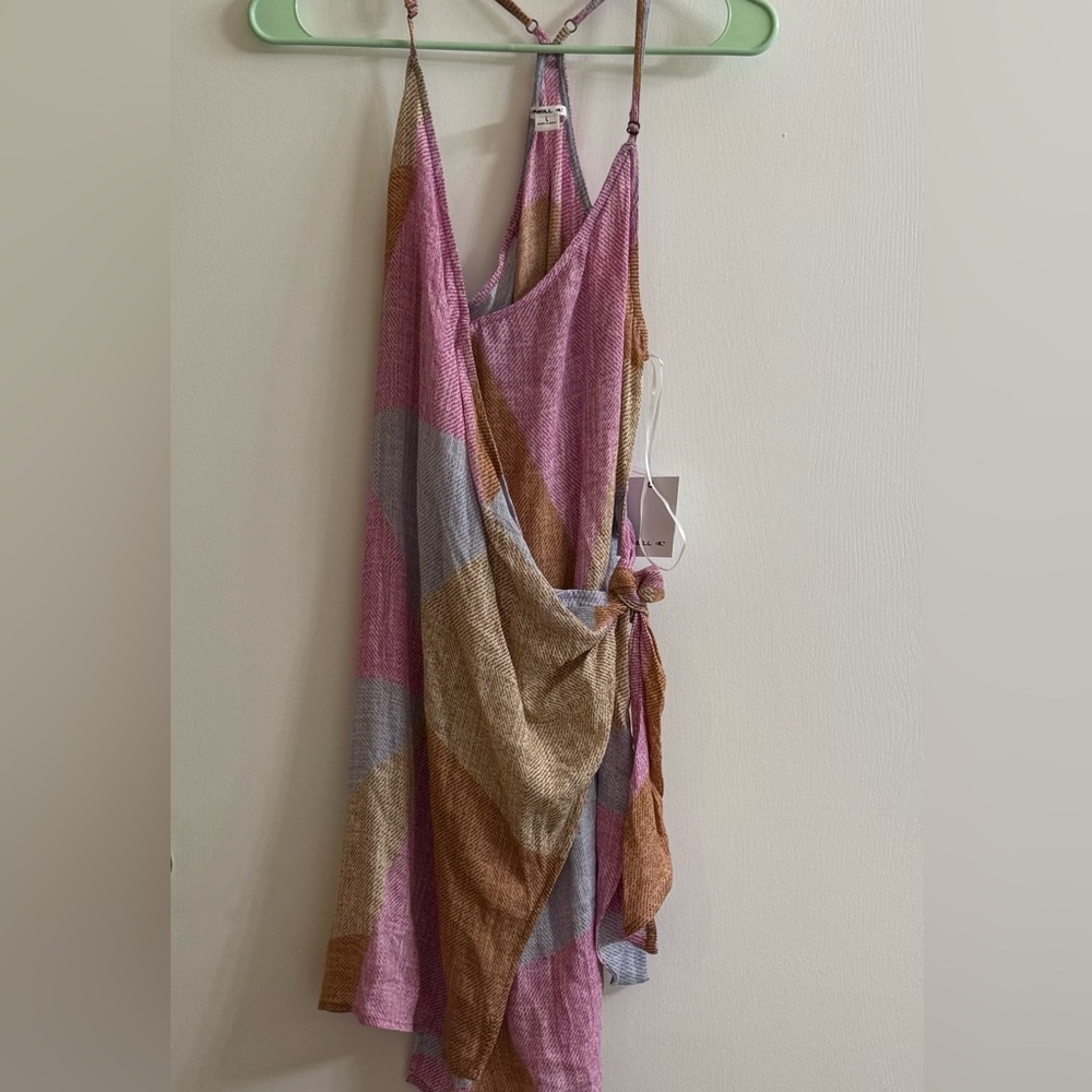 O'Neill Pink & Light Blue Patchwork Spaghetti Str… - image 3